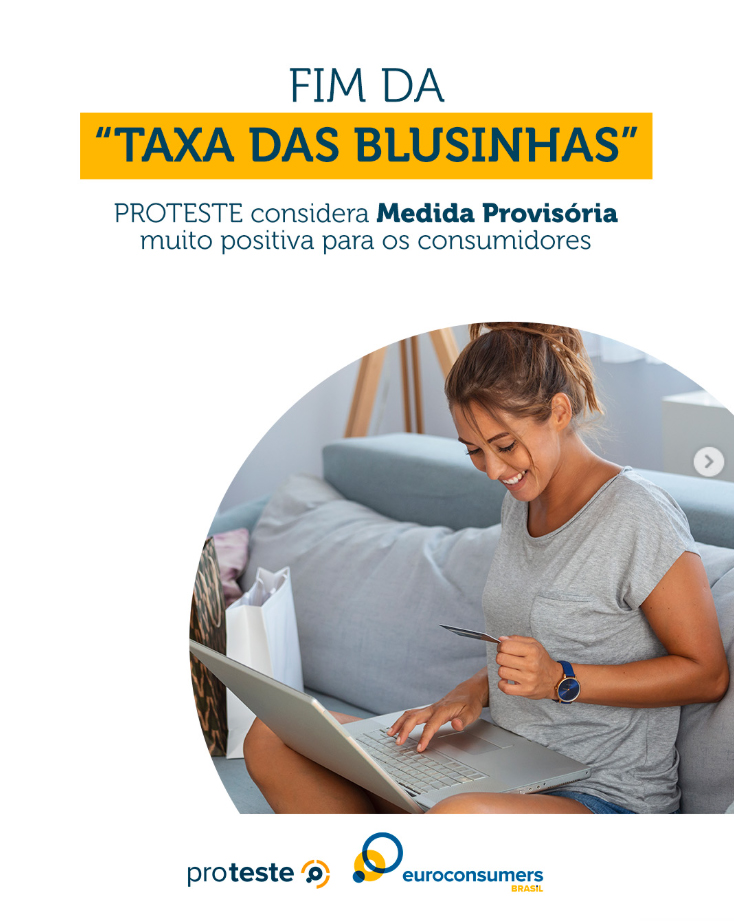 Post do Instagram da PROTESTE sobre testes comparativos